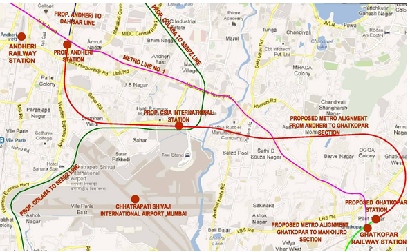 Survey & Alignment Design for Mumbai Metro Line 1